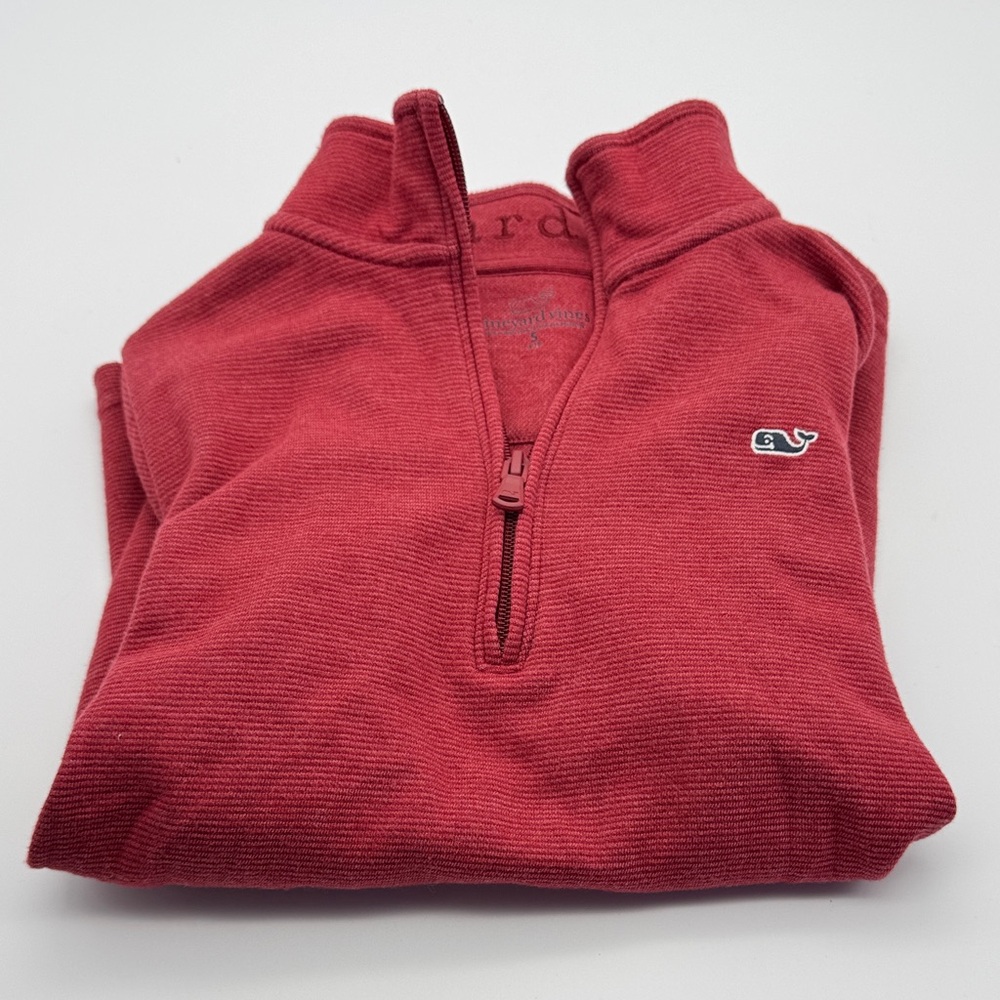 Vineyard Vines kids red Saltwater 1/4 zip - size S